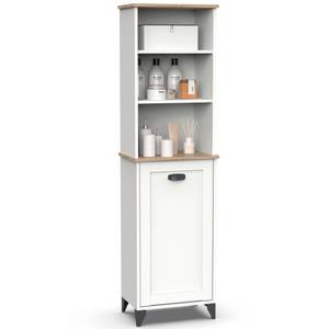 Colonne de Salle de Bain BRI-1149 Blanc - Bois manufacturé - Matière plastique - 47 x 168 x 31 cm