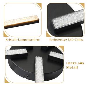 LED Deckenleuchte Eva Schwarz - Metall - 61 x 10 x 64 cm