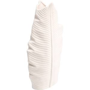 Vase Foglia Blanc - Céramique - 14 x 29 x 8 cm