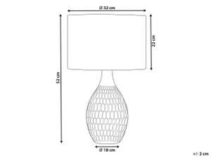 Tischlampen HADDAS Gold - Gelb - Keramik - 32 x 52 x 32 cm