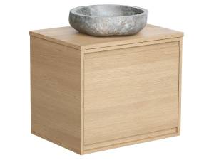 Einzelwaschtisch MESLIVA Beige - Holzwerkstoff - 45 x 50 x 60 cm