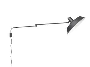 Wandleuchte mit Schalter Stecker Schwarz Schwarz - Metall - 35 x 29 x 150 cm