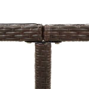 Gartentisch Braun - Metall - Polyrattan - 109 x 74 x 109 cm