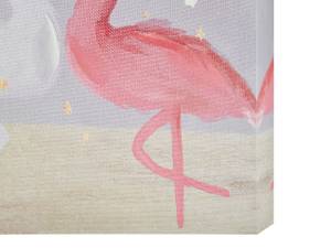 Canvas TIMIA 3-tlg Grau - Pink - Textil - 30 x 30 x 3 cm