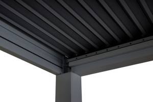 Pergola L46 mit Seitenwand Anthrazit