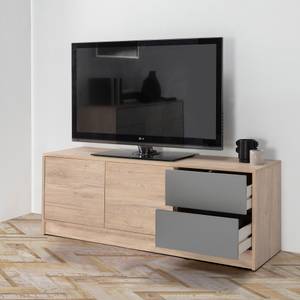 Tv Möbel Panama 2 Schubladen 2 Türen Braun - Holzwerkstoff - 136 x 50 x 40 cm