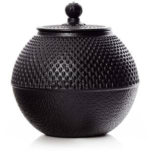 Boîte à thé en fonte émaillée 750 ml Noir - Métal - 13 x 11 x 13 cm