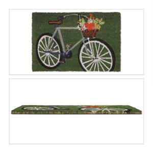 Kokos Fußmatte Fahrrad Grün - Weiß - Gelb - Naturfaser - Kunststoff - 60 x 2 x 40 cm