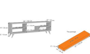 TV-Lowboard Vamos Weiß - Holzwerkstoff - 30 x 46 x 150 cm