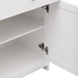 Sideboard Anrichte CaelusⅠ Braun - Weiß - Holzwerkstoff - Metall - 160 x 75 x 37 cm