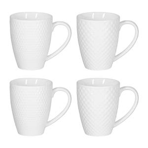Coffret de 4 mugs Snow white Blanc - Porcelaine