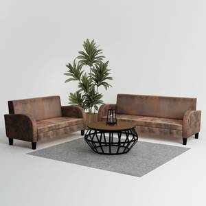 Sofa(2er Set) 275226 Braun - Holzwerkstoff - Kunstleder - 139 x 76 x 70 cm