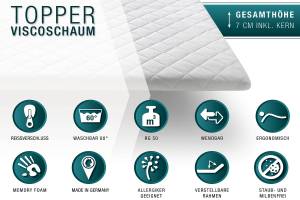 Topper SOLO Viscoelastischer Schaum Breite: 200 cm