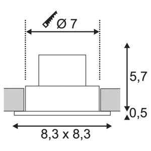 Einbaustrahler Patta Schwarz - 9 x 9 cm