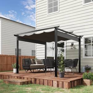 Pergola 84C-287GY Grau - Metall - 295 x 216 x 295 cm