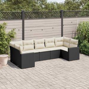 Gartensitzgruppe K436(7-tlg) Schwarz - Massivholz - 69 x 62 x 66 cm