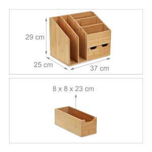 Organiseur de bureau en bambou Marron - Bambou - 37 x 29 x 25 cm