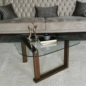 Table basse Dforlucc Marron - En partie en bois massif - 81 x 41 x 96 cm