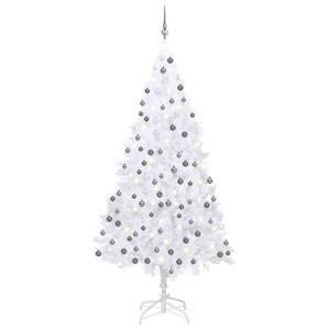 Sapin de noël artificiel Gris - Blanc - 110 x 210 x 110 cm