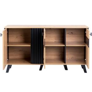 Sideboard Cronus Ⅶ Braun - Holzwerkstoff - Metall - Massivholz - Holzart/Dekor - 41 x 78 x 140 cm