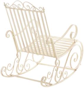 Chaise à bascule de jardin Smilla Blanc crème