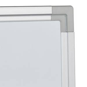 Whiteboard magnetisch Silber - Weiß - Metall - 60 x 45 x 7 cm