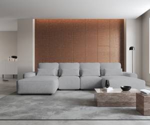 U-Form-Sofa CARNOS Grau