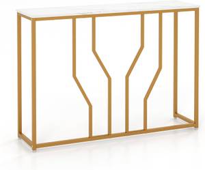 Eingangstisch JV11188WH Gold - Holzwerkstoff - 30 x 80 x 110 cm