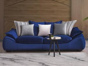 Sofa NEBIDA Blau - Textil - 102 x 67 x 240 cm