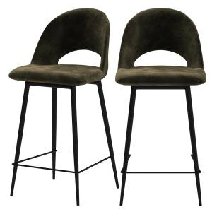 Tabouret de bar Pénélope (Lot de 2) Vert