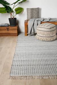Handgefertigter Teppich Talula Beige - Grau - Kunststoff - 160 x 230 x 1 cm