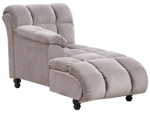 Chaiselongue LORMONT Braun - Taupe - Armlehne davorstehend links - Ecke davorstehend rechts