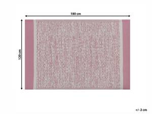 Tapis d'extérieur BALLARI Rose foncé - Blanc