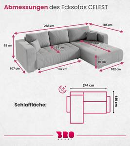 Ecksofa CELEST Weiß