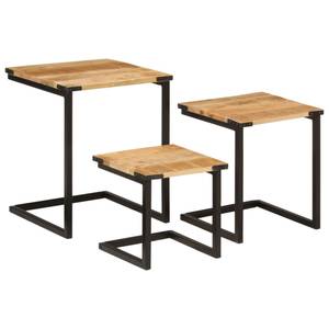 Beistelltische 3er Set D383 Braun - Massivholz - 40 x 50 x 40 cm