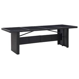 Table d'extérieur Noir - Métal - Polyrotin - 240 x 74 x 240 cm