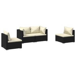 Garten-Lounge-Set (4-teilig) 3013635-7 Schwarz - Creme - Weiß