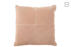 Kissen Kyoto Bloom Pink - Echtleder - Textil - 44 x 13 x 44 cm