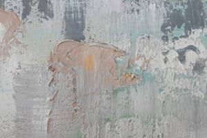 Tableau peint à la main Mirage Gris - Bois massif - Textile - 120 x 60 x 4 cm