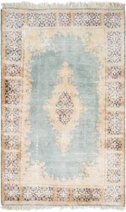 Teppich Vintage Royal CXLIII Blau - Textil - 93 x 1 x 149 cm