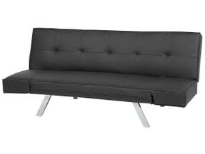 3-Sitzer Sofa BRISTOL Schwarz - Silber - Tiefe: 74 cm