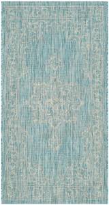 In & Outdoor Teppich Mirabelle Blau - Grau - 80 x 150 cm