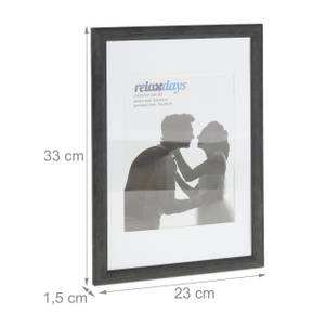 Bilderrahmen 2er Set 20x30 cm Schwarz - Glas - Kunststoff - 23 x 33 x 2 cm