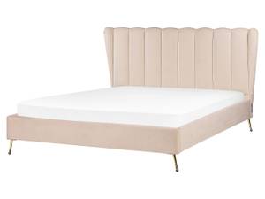 Doppelbett MIRIBEL Beige - Gold - Breite: 187 cm