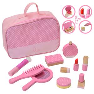 Kinder Holz Waschtisch -Make -up Set Pink - Holzwerkstoff - 8 x 18 x 23 cm