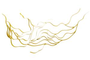 Wanddeko Metall Verzauberter Moment Gold - Metall - 125 x 71 x 3 cm