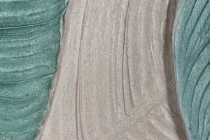 Tableau Colours of Nature Gris - Vert - Bois massif - Textile - En partie en bois massif - 100 x 75 x 4 cm