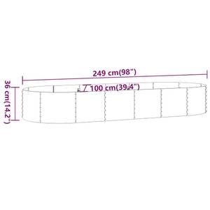 Hochbeet 3012742-1 Anthrazit - 100 x 249 cm