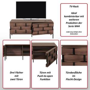 TV-Rack M44 Braun - Holzwerkstoff - 120 x 51 x 35 cm