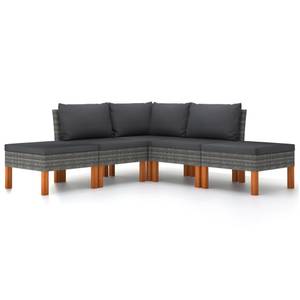 Garten-Sofa-Set (5-teilig) 3009634-2 Grau